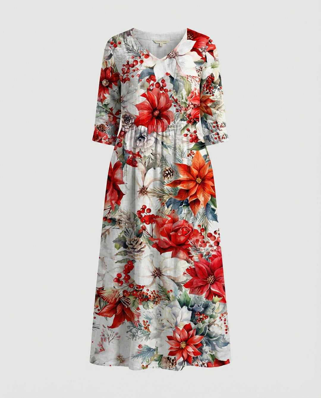 A-Linie Maxikleid Damen Mit Taschen