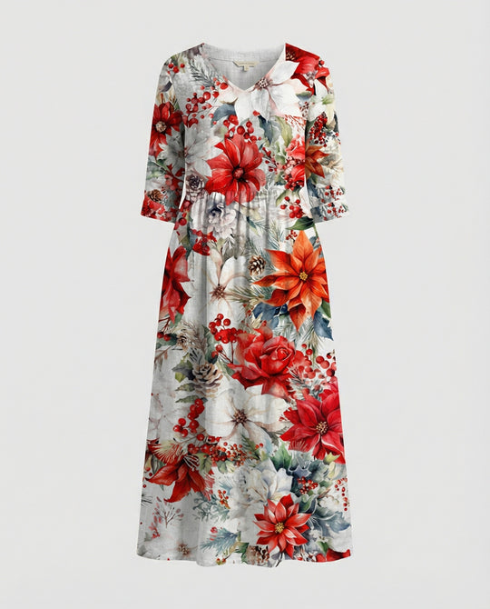 A-Linie Maxikleid Damen Mit Taschen