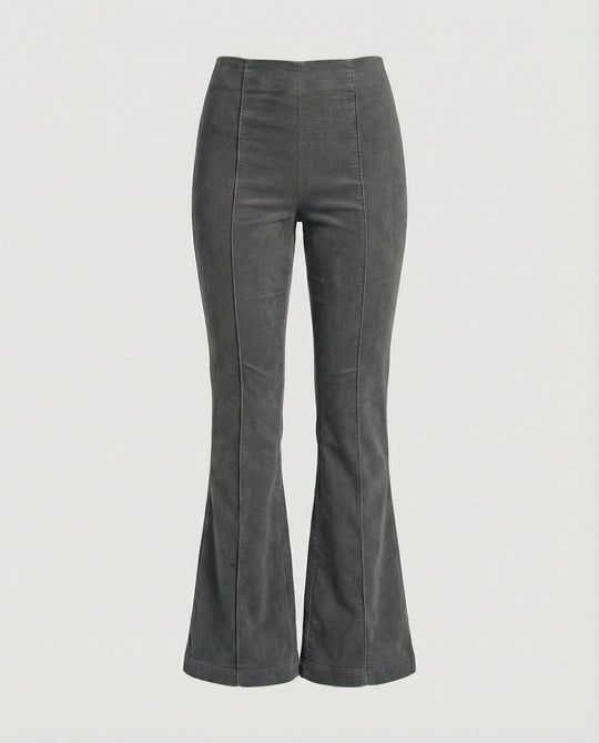 Damen Flared Cord-Hose mit hohem Bund und weichem Material R&B