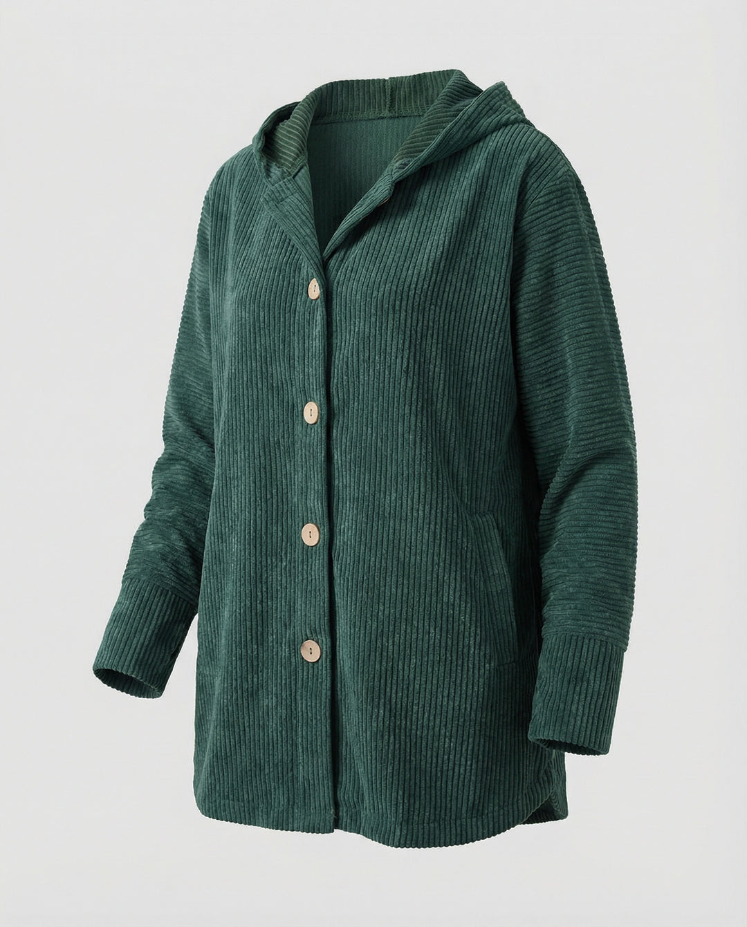 Damen Cord-Kapuzenjacke