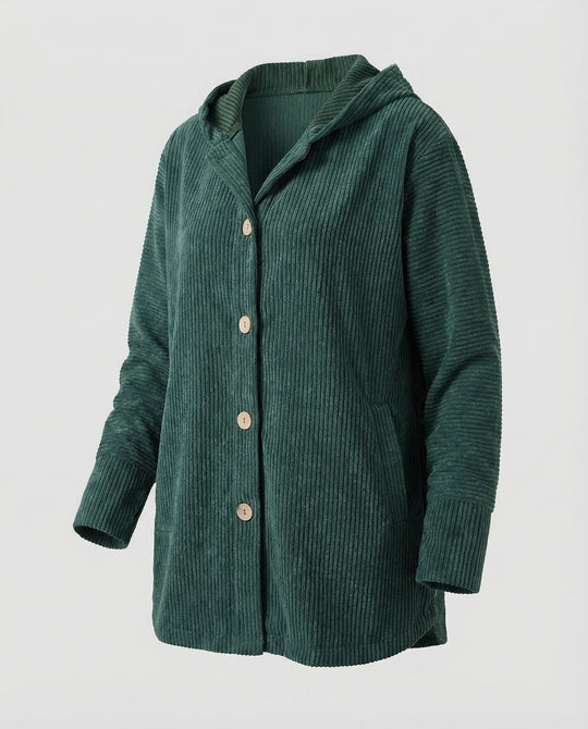 Damen Cord-Kapuzenjacke