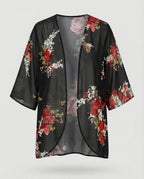 Offener Kimono Damen Floral