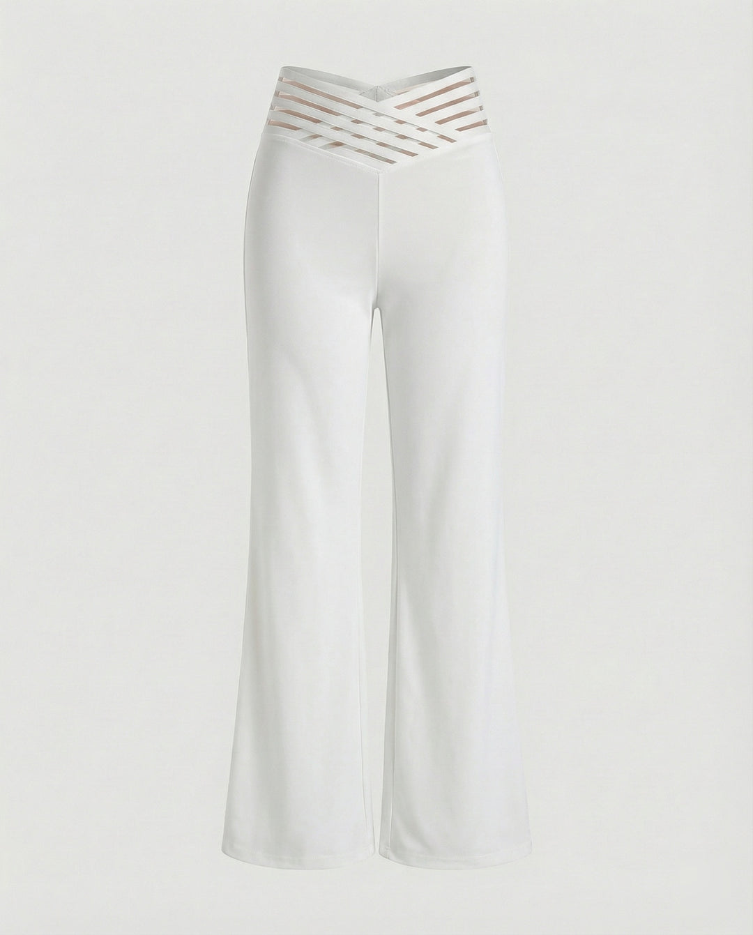 Damen Weit geschnittene Palazzo-Hose mit trendigen Cut-Outs R&B