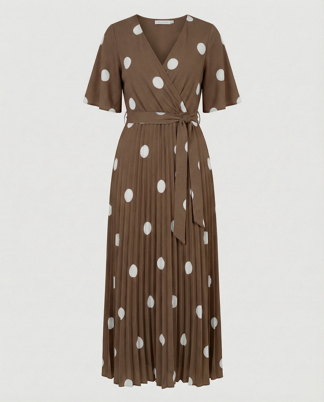 Damen Wickelkleid Midi plissiert