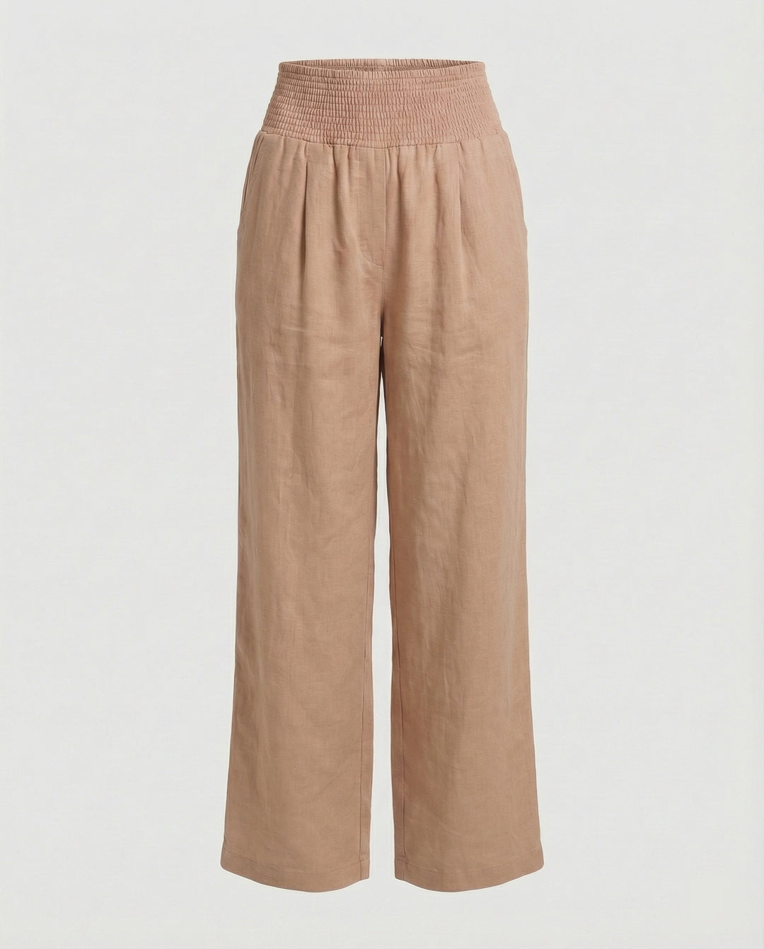 Damen Luftige Leinenhose mit elastischem Bund und Weitschnitt R&B