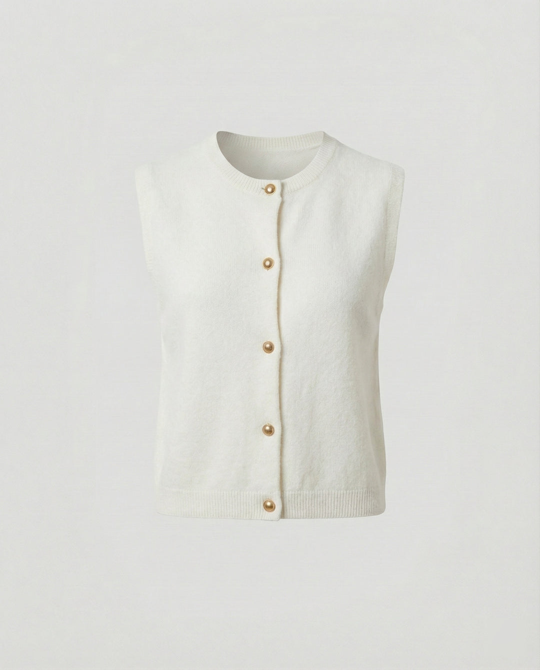 Damen Strickweste elegant mit Knopfverschluss