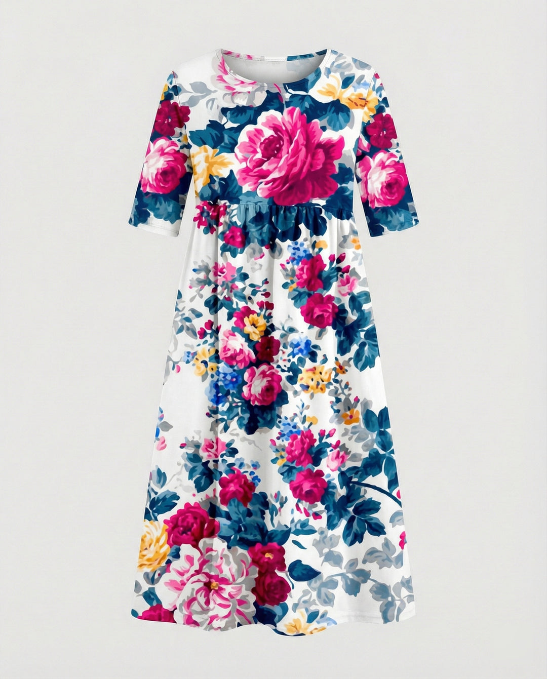 Damen Maxikleid A-Linie fließend