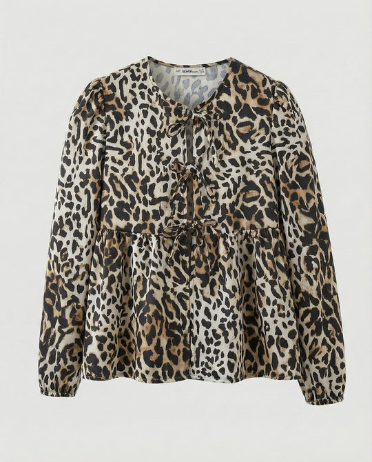 Bluse Damen Viskose Gemustert