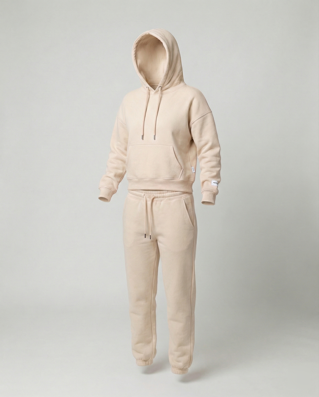 Damen sportlicher Freizeitsatz mit Kapuzenpullover und bequemen Jogginghosen R&B