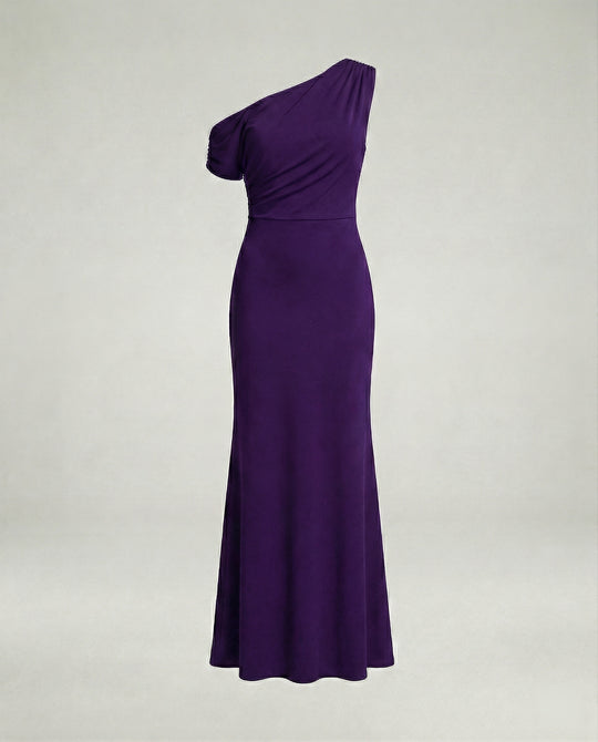 Figurbetontes elegantes Abendkleid asymmetrisch