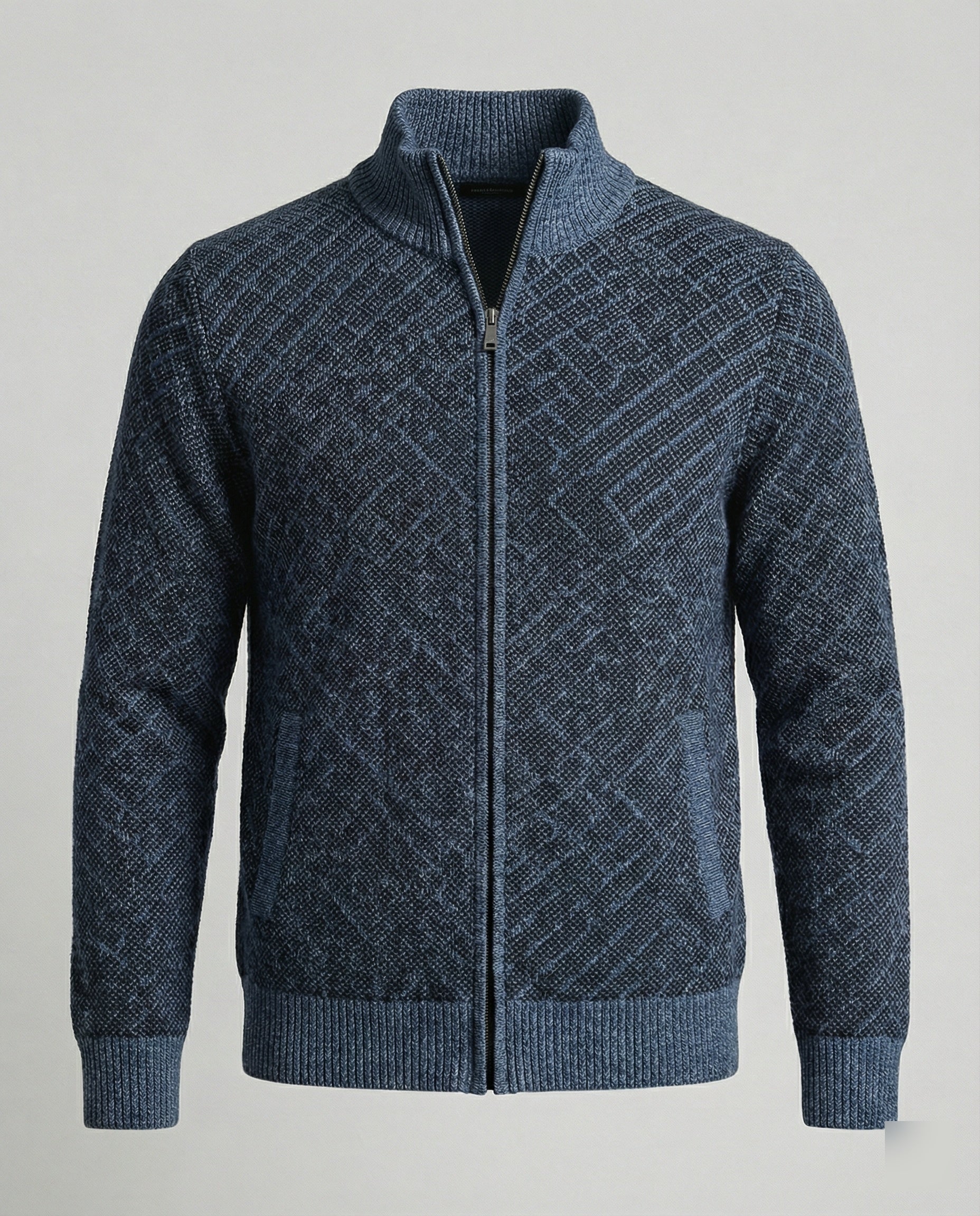 Stilvolle Strickjacke Herren Zipper