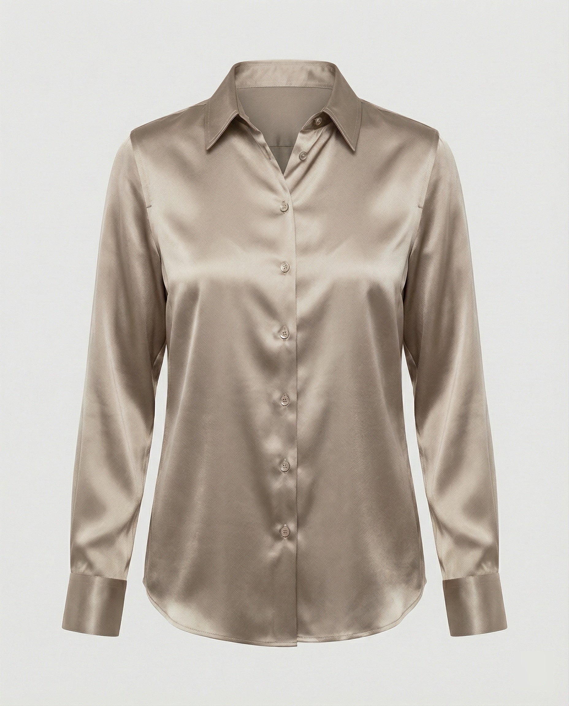 Bluse Damen Satin Seidig