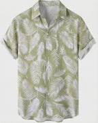 Kurzarm Hawaiihemd Herren Palmenprint