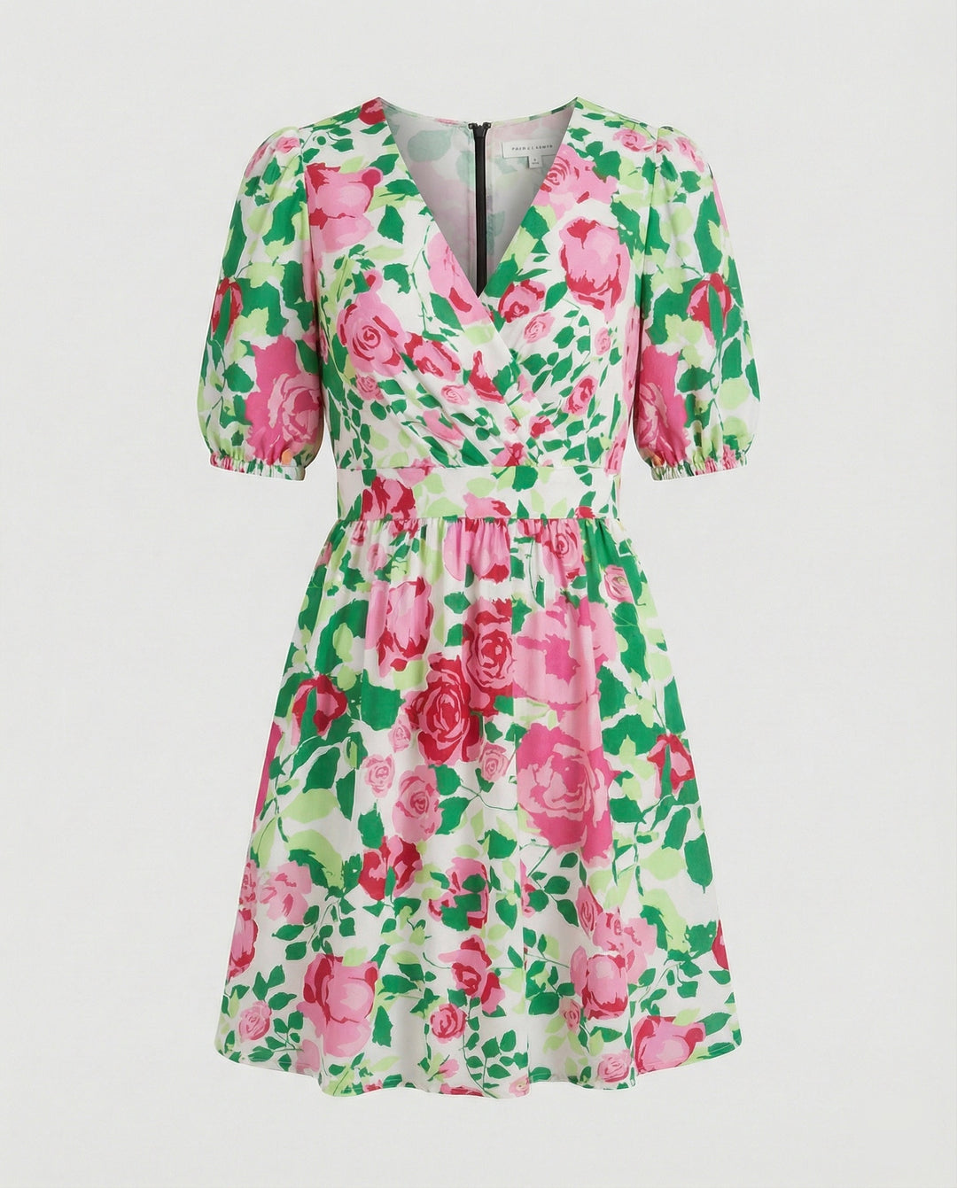 Damen Minikleid floral Wickeloptik