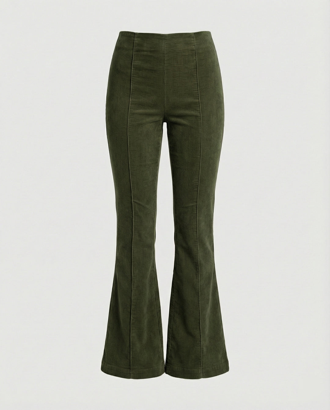 Damen Flared Cord-Hose mit hohem Bund und weichem Material R&B