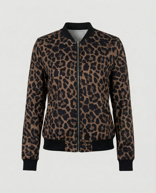 Damen Glänzende Bomberjacke mit Reißverschluss R&B