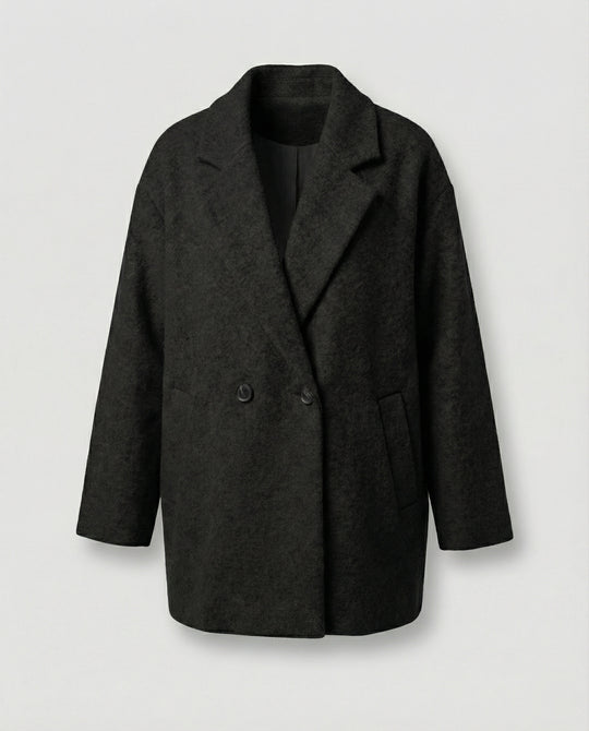 Damen Oversized Wollmantel R&B