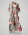 Damen Hemdblusenkleid mit Volant