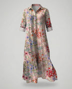 Damen Hemdblusenkleid mit Volant