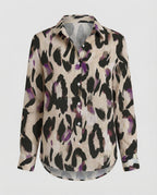 Leichte Hemdbluse Damen Aquarell Blumen