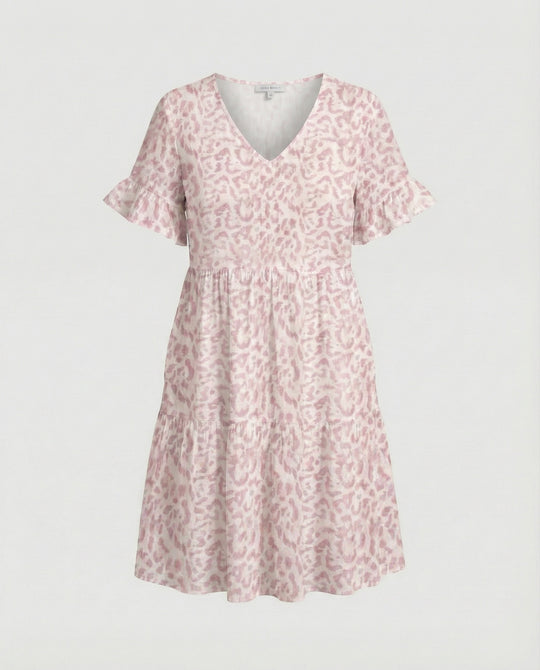 Damen Sommerkleid Midikleid Volant