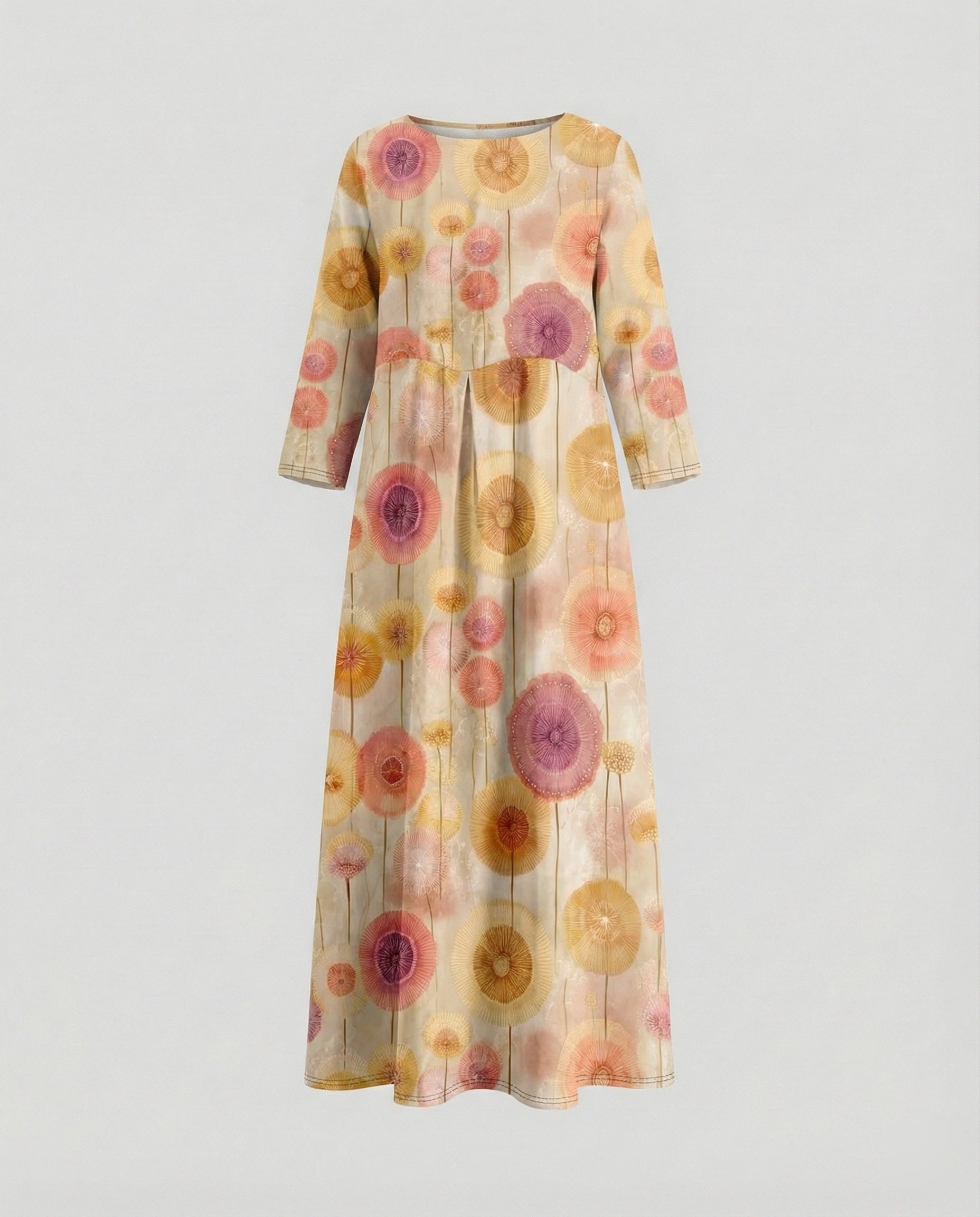 Damen Maxikleid floral mit Taschen