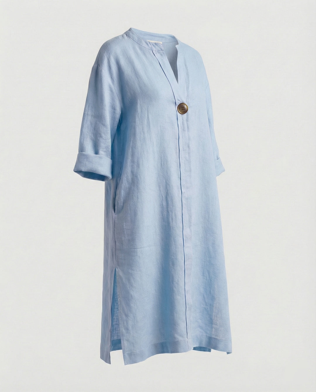 Leinen Freizeitkleid Damen Tunikakleid