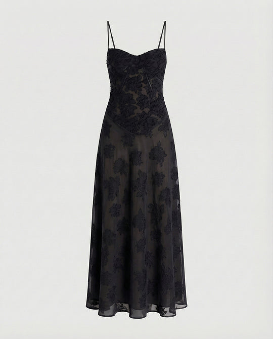 Damen Maxikleid Spitze Abendkleid lang