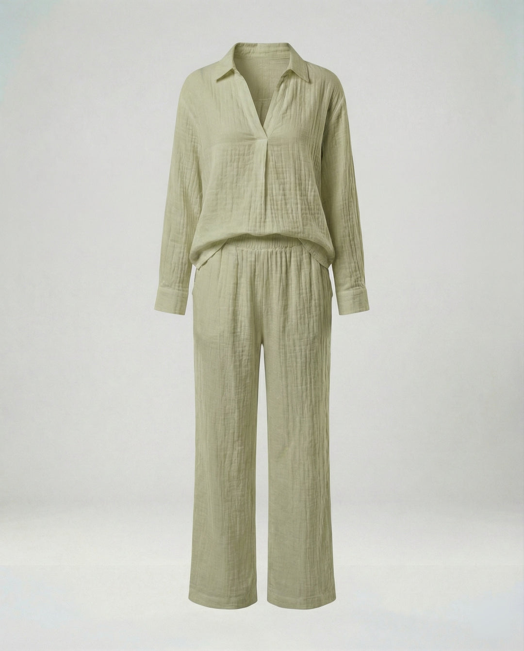 Damen Zweiteiler Set Oversize Bluse & Hose