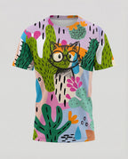 Kurzarmshirt Totenkopf Print Damen