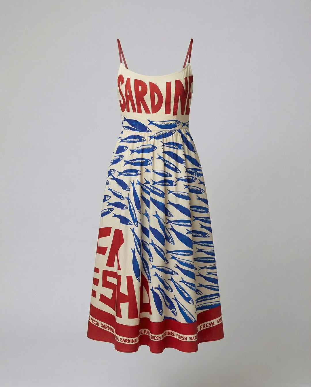 R&B | Einfarbiges Kleid mit U-Ausschnitt und Strapsen