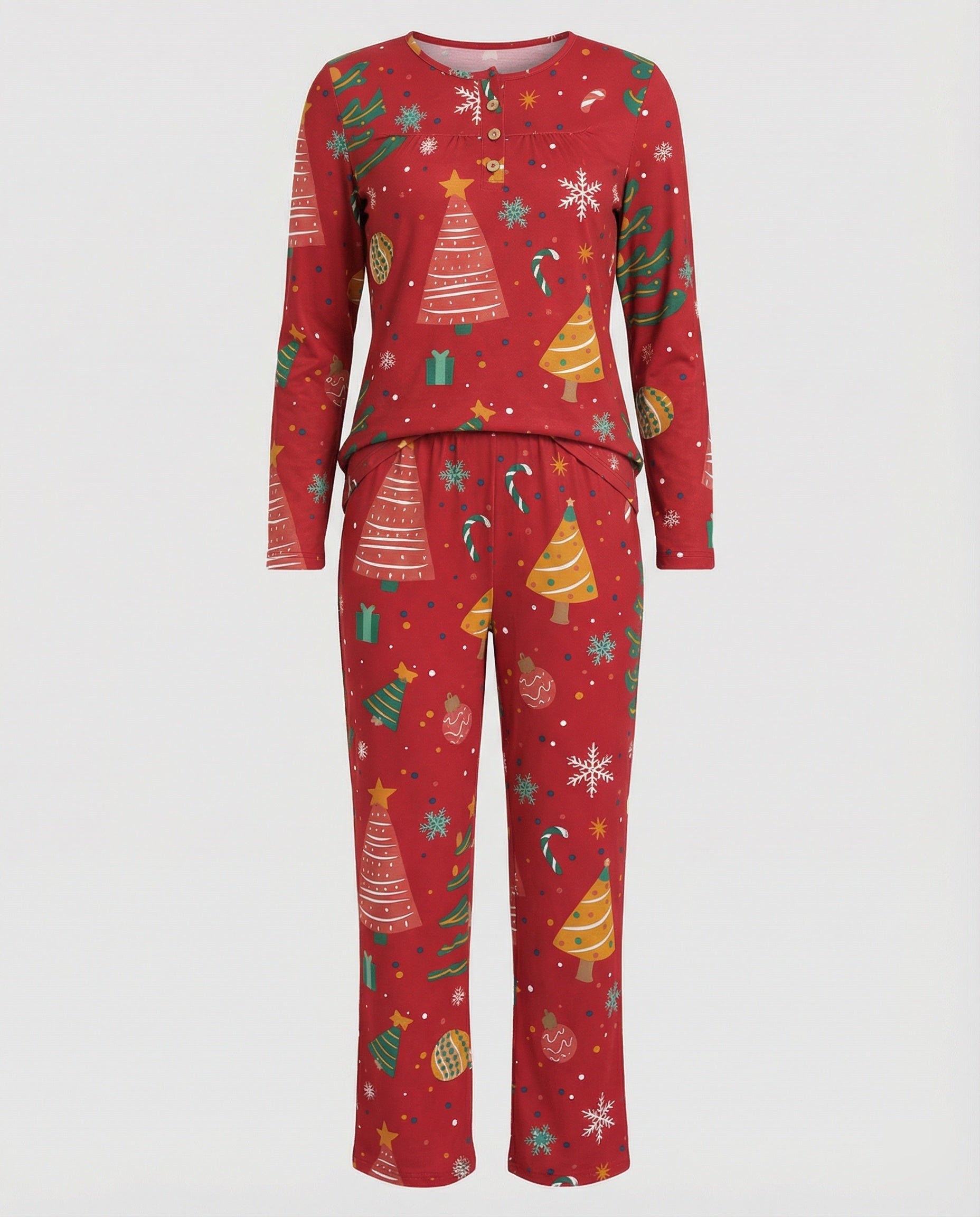 Damen Pyjama Set Damen Print