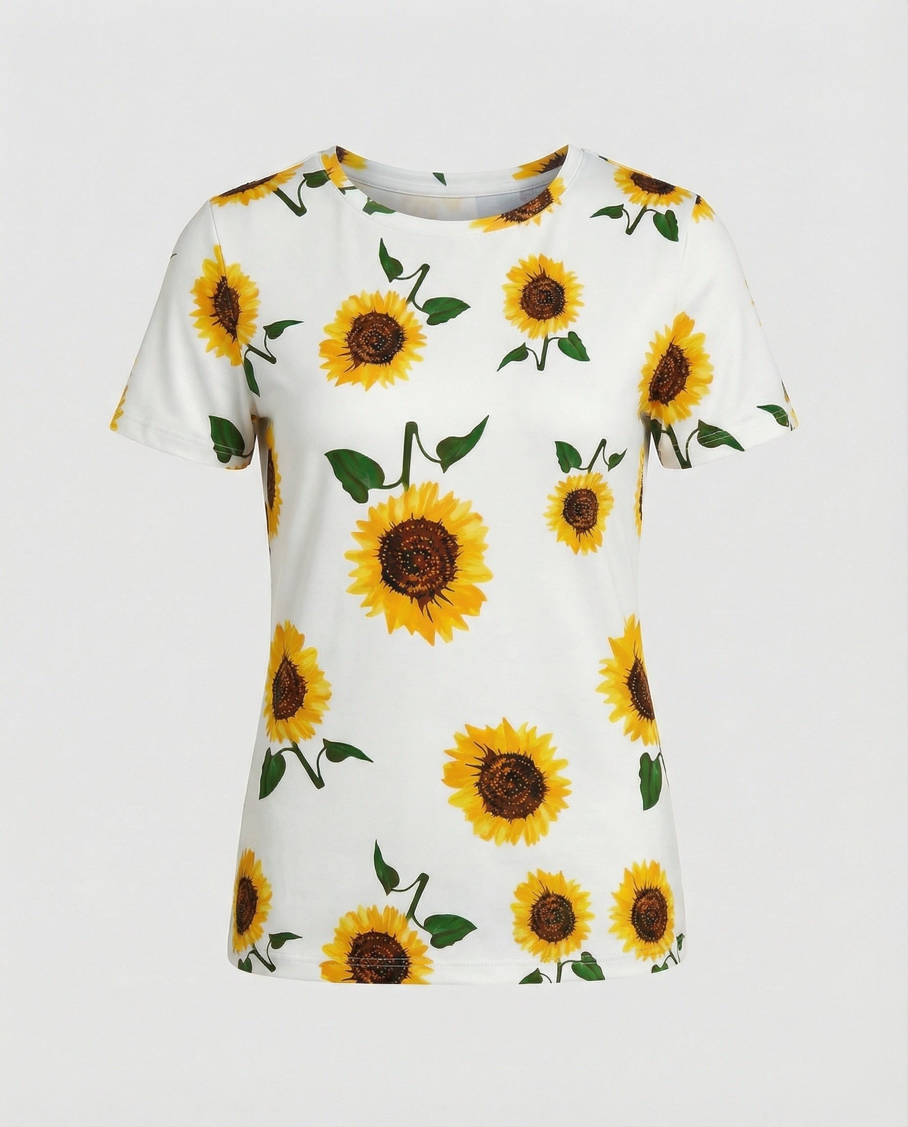 Kurzarmshirt Damen Mit Blumenprint