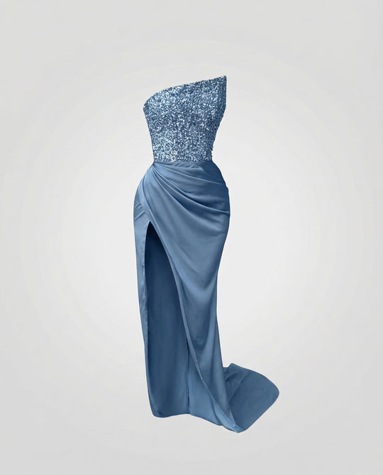 Damen Abendkleid Elegant Schulterfrei