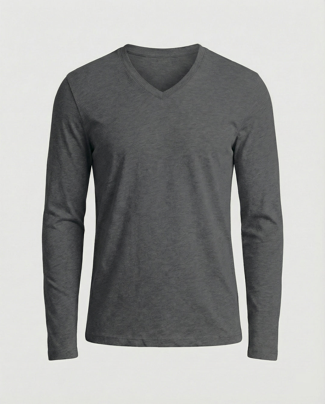 Herren lässiges V-Ausschnitt Langarmshirt R&B
