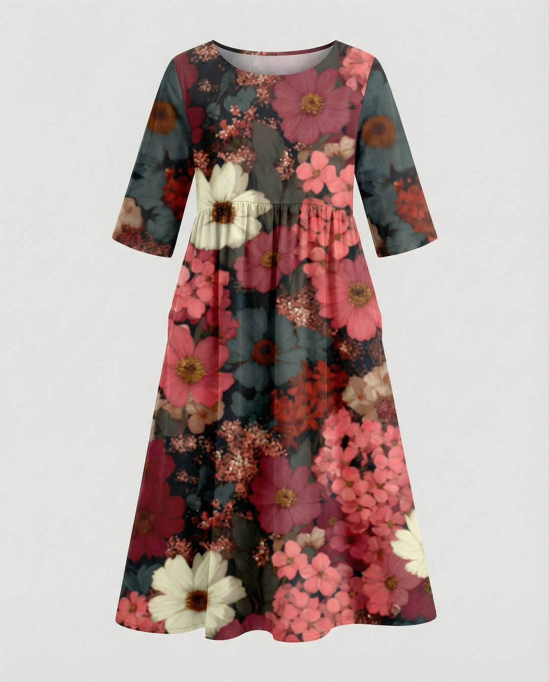 Damen Maxikleid A-Linie fließend