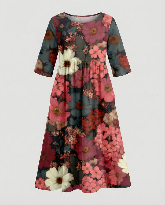Damen Maxikleid A-Linie fließend