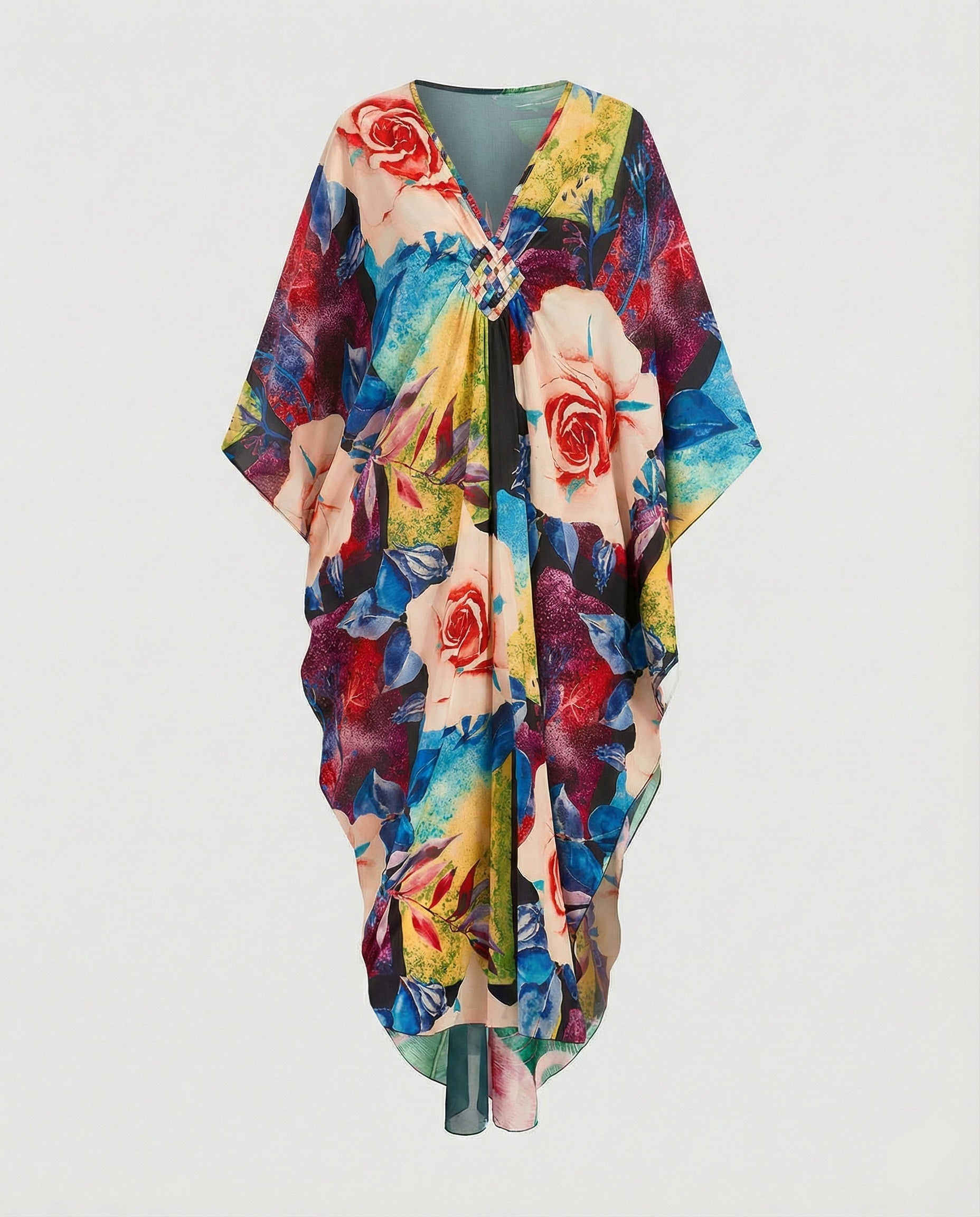 Damen Maxikleid Kaftan Sommer