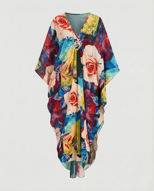 Damen Maxikleid Kaftan Sommer