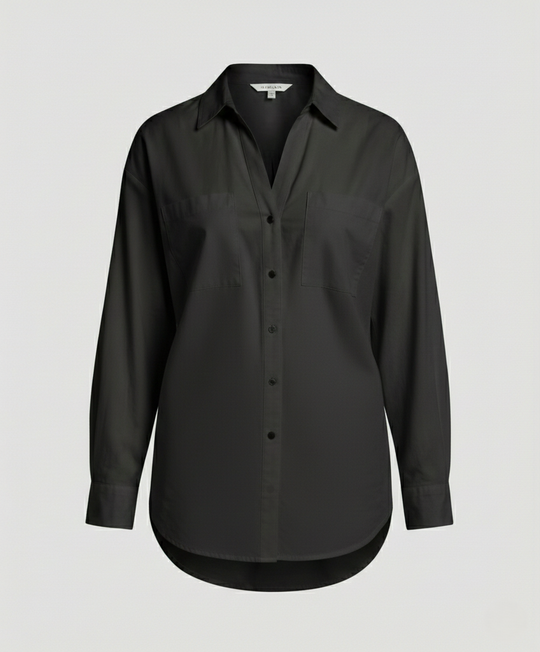 Damen Bluse Seidenoptik Oversize