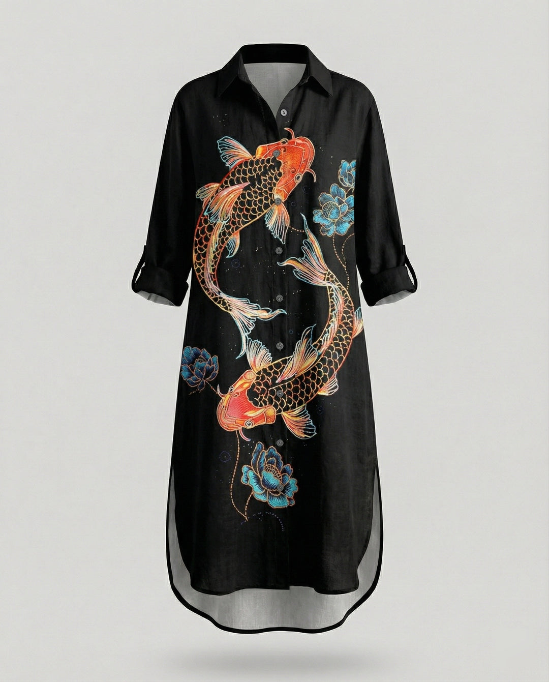 Damen Kaftan Kleid lang Seidenoptik
