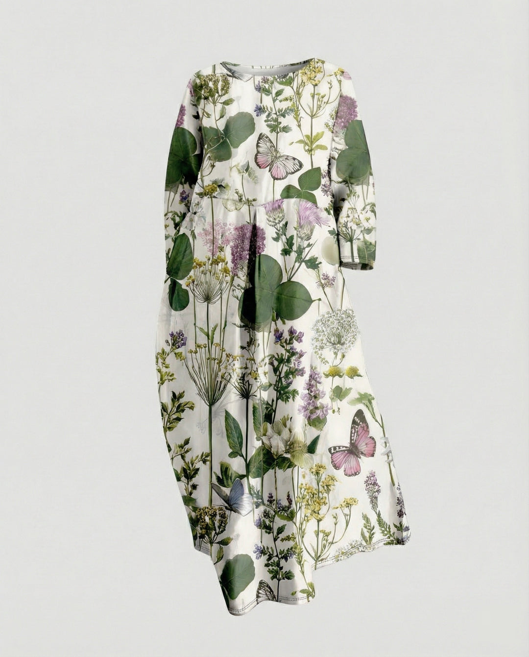 Damen Maxikleid floral mit Taschen