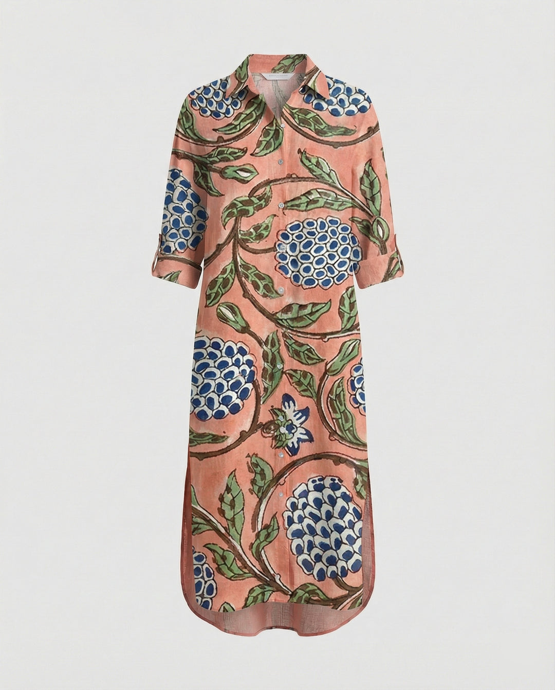 Damen Kaftan Kleid lang Seidenoptik