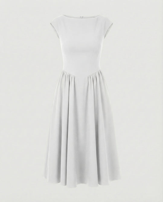 Damen Midikleid mit Tellerrock