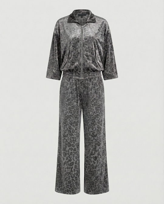 Damen Set aus weichem, gemustertem Sweatstoff mit lockerer Passform R&B