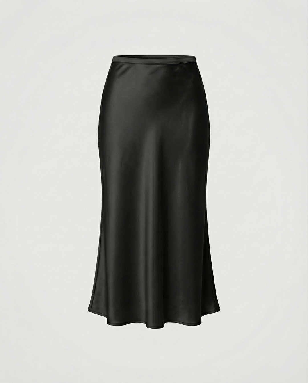 Damen eleganter Midirock mit sanftem Schnitt und hohem Bund R&B