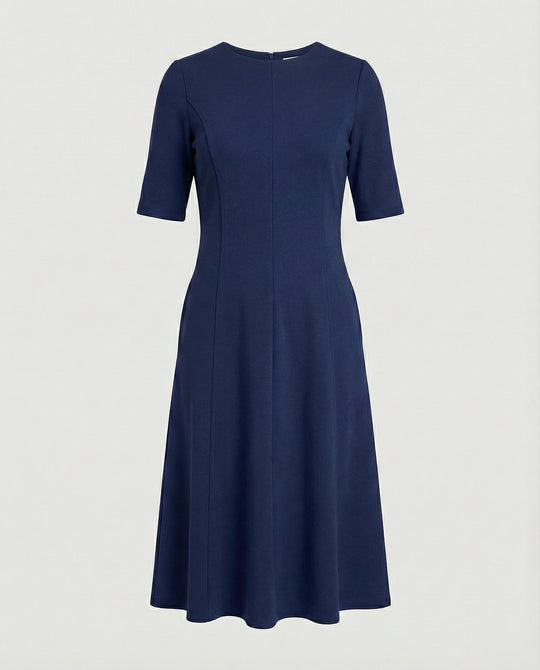 Damen Midikleid elegant Halbarm