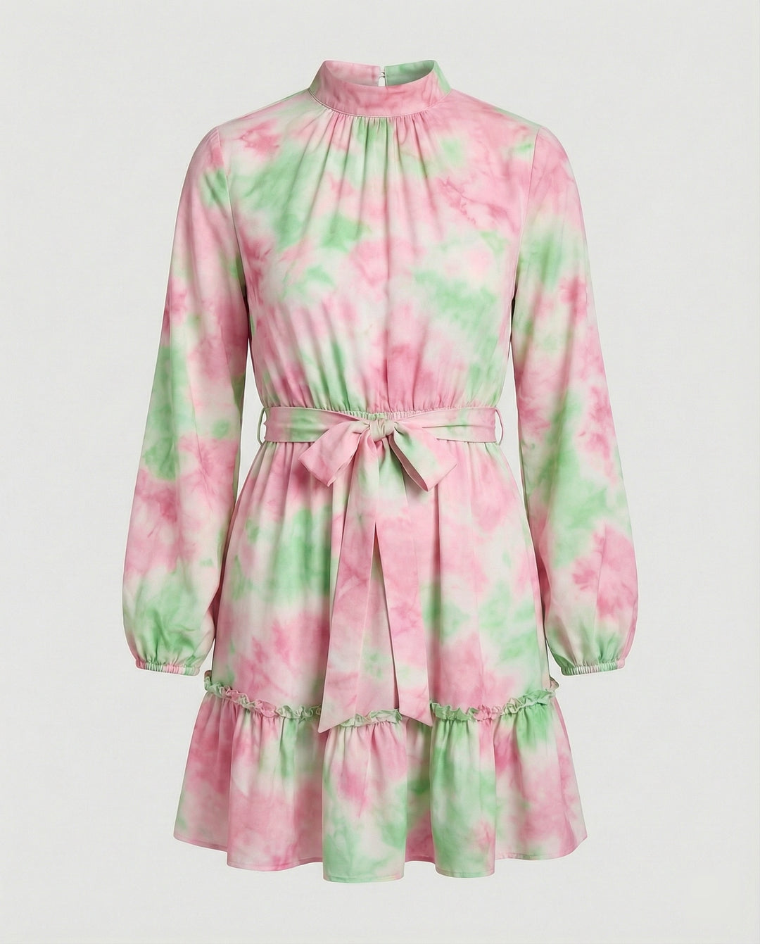 Damen Freizeitkleid Mini mit Volant