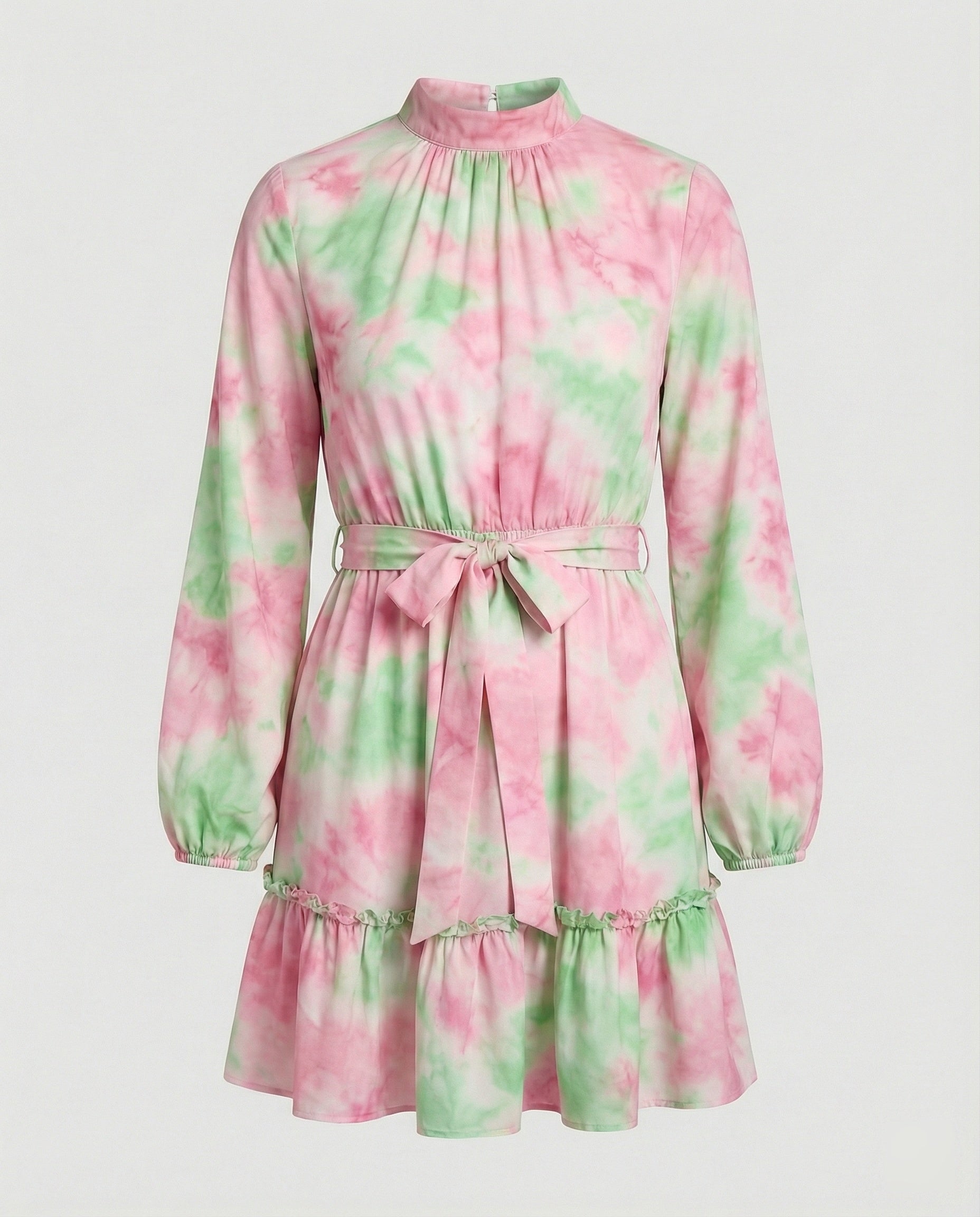 Damen Freizeitkleid Mini mit Volant