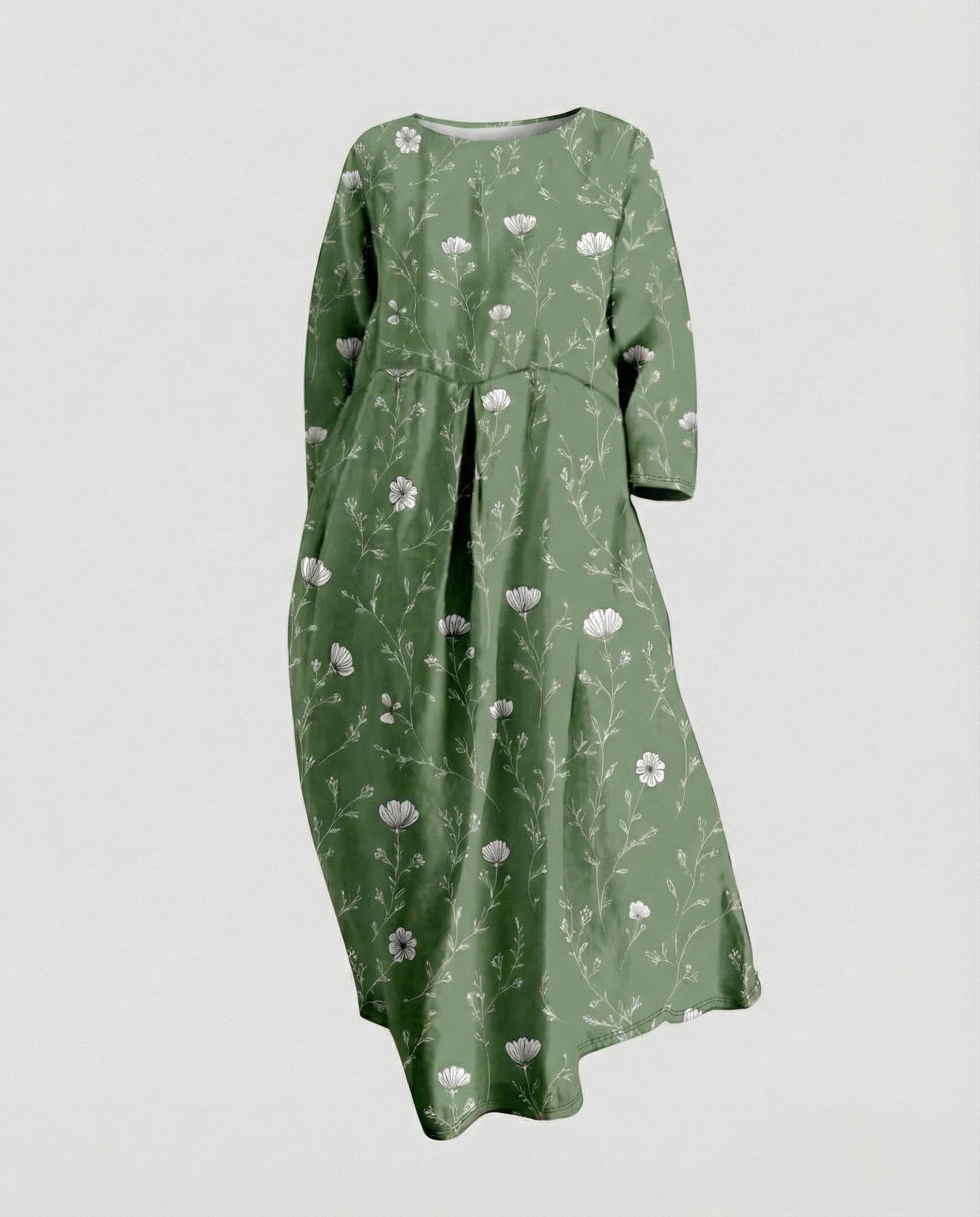 Damen Maxikleid floral mit Taschen